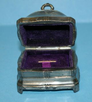 Antique Art Nouveau Casket Trinket Ring Jewelry Box Jennings Brothers 3561