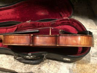 ANTIQUE GERMAN J.  A.  BAADER & CO MITTENWALD 1823 4/4 VIOLIN NICELY FLAMMED 7