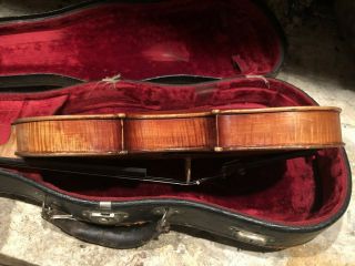 ANTIQUE GERMAN J.  A.  BAADER & CO MITTENWALD 1823 4/4 VIOLIN NICELY FLAMMED 8