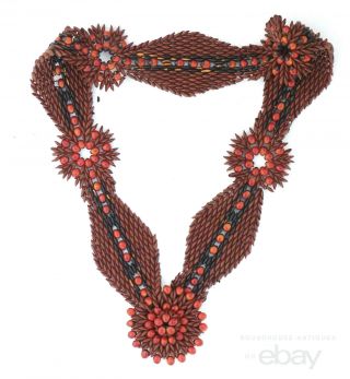 Vintage Hawiian Oceanic Koa Seed Necklace Polynesian Pacific Island Tribal