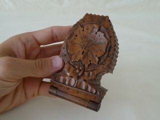 Antique Treen Wood Pocket Watch Stand