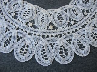 Vintage creamy lace large collar 9631b 4