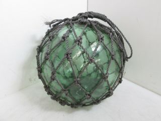 12 " Japanese Green Glass Floats Fishing Hand Blown Glass Buoy
