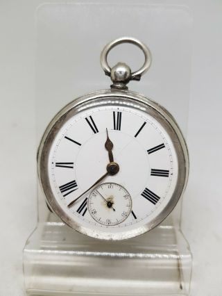 Antique Solid Silver Gents Max Cohen Manchester Pocket Watch 1890 Ref650