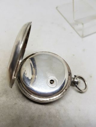 Antique solid silver gents Max Cohen Manchester pocket watch 1890 ref650 6