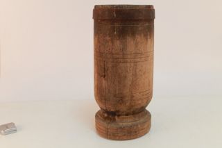 Antique Wooden Mortar And Pestle