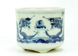 A Chinese Blue And White Porcelain Burner