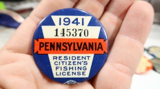 1941 Pennsylvania Resident Fishing License 145370