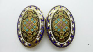 Antique Enamelled Ladies Arts And Crafts Buckle In Exquisite Detail C 1900