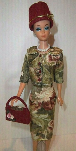 Vintage 1960s Barbie Bild Lili Clone: Ooak Jacket Skirt Jewelry Purse Hat