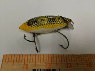 Vintage Heddon Dowagiac Crab Wiggler Frog Scale Antique Fishing Lure Bass Bait