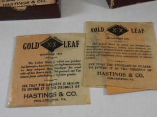 Antique Hastings & Co 23K Gold Leaf Leafing Craft Loose Gilding 5