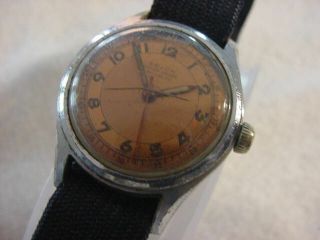 Vintage Large Antique Wwii World War Ii Military Selca Mens Watch