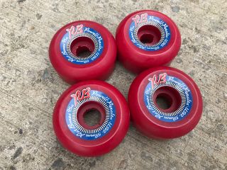 Old School Nos Vtg Powell Peralta Rat Bones Skateboard Wheels Red 59mm Set Of 4