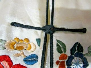 Women ' s Vintage Chinese Silk hand Embroidered Floral Kimono Robe 4