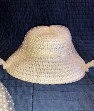 Vintage Madame Alexander Cissy white straw hat tulle 6