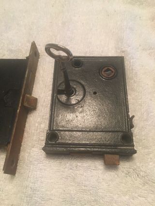 Vintage/Antique Skillman Door Hardware Knobs Lock with Skeleton Key,  Extra 3