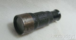 Antique Black Crackle Paint Pocket Scope Telescope
