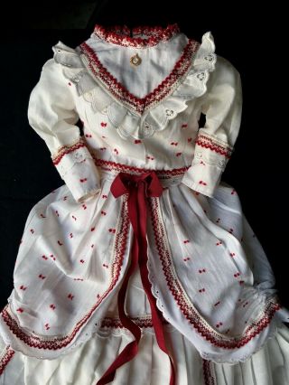 Long French Fashion Doll Dress Antique Style For 60cm 24in Antique Doll