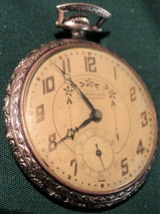 Vintage Swiss Pocket Watch Art Deco Elsmere Mechanical Non - Open Face