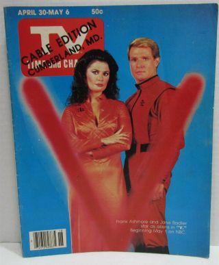 1983 Regional Tv Guide With Nbc Sci - Fi Series V On Cover Jane Badler