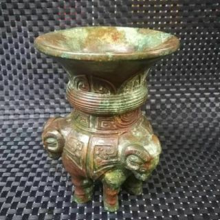 Ancient Chinese Folk Bronze Jug Collectibles 001 002