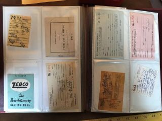 Set Of Vintage Fishing Licenses,  Reel,  & Related Documents 4