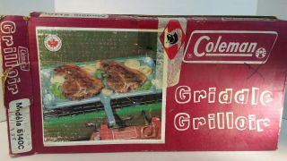 Vintage Coleman Griddle Aluminum Casting Grill 5140 C With Handle Lifter