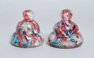 An Unusual Antique 19thc Scrambled Glass Paperweights