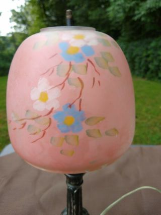 Antique reverse painted lamp shade 3