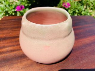 Antique Marked Rookwood Matte Pink Footed Vase