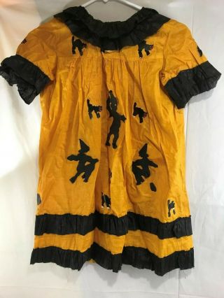 Great Orig.  Antique C1910 Kids 2pc.  Halloween Costume Dress & Bonnet W/ Cut Outs