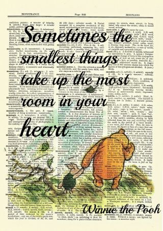 Winnie the Pooh Dictionary Art Print Picture Poster Classic Piglet Vintage 2