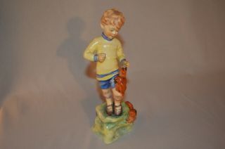 Vintage Royal Worcester F.  G.  Doughty Figurine - Months Of The Year: October 3417