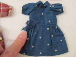 4” Antique Handmade Dresses for Small Bisque or Porcelain Doll Handsewn 4
