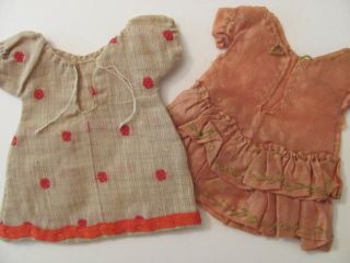 4” Antique Handmade Dresses for Small Bisque or Porcelain Doll Handsewn 6
