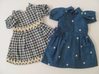 4” Antique Handmade Dresses for Small Bisque or Porcelain Doll Handsewn 7