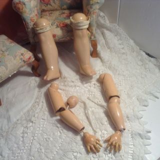 Doll Hospital - Antique Doll Composition Arms & Legs For A Large Kid Body