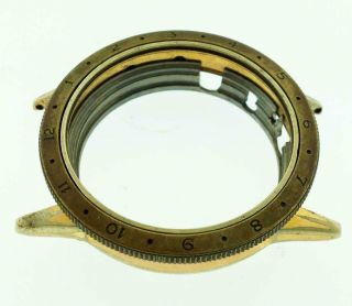 VINTAGE 38mm JARDUR CHRONOGRAPH BEZELMETER Valjoux 72 Gold Plate Case Bezel Part 2