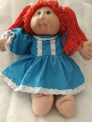 Cabbage Patch Kids Red Hair Vintage 1978 - 1982 Girl Doll Green Eyes