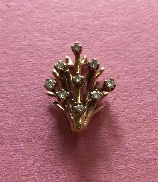 Vintage 14k Gold And Diamond Pendant