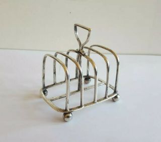 A Solid Silver Victorian Toast Rack Sheffield 1898 Vgc 81g Vgc
