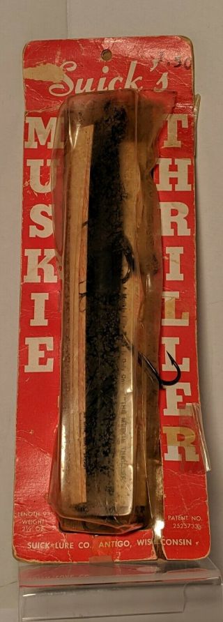 Vintage Fishing Lure,  Suick’s Muskie Thriller With Paper