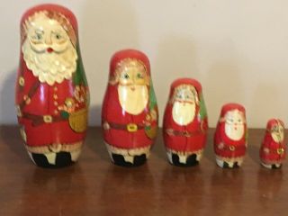 Vintage Santa Claus Nesting Dolls