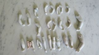 27 Antique Bisque Porcelain Doll Arms/from Germany 1800 