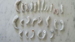 27 Antique Bisque Porcelain Doll ARMS/From Germany 1800 ' s/Mixed styles & sizes 3