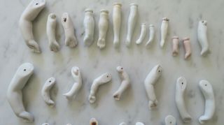 27 Antique Bisque Porcelain Doll ARMS/From Germany 1800 ' s/Mixed styles & sizes 4