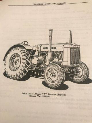 John Deere Styled Model D Manuals Parts And Operators Antique Tractor 4