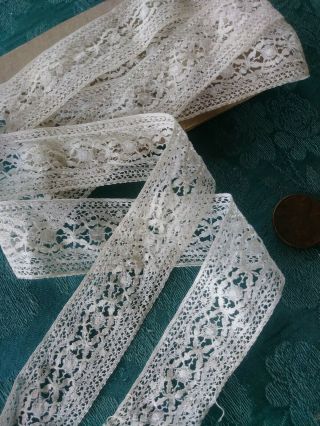Tiny French Antique Lace Valenncia Val Trim 1 Yards,  11 " Dolls