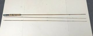 Vintage Montague Rapidan Split Bamboo Fly Fishing Rod 2pc 7 1/2 Ft W/ Spare Tip